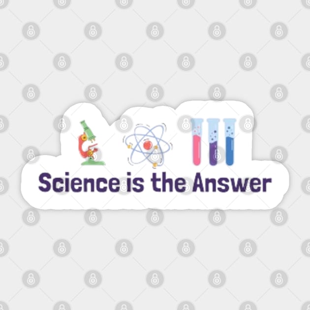 Science is the Answer, Celebrate the Beauty of Science, Science + Style = Perfect Combination Sticker by Medkas 